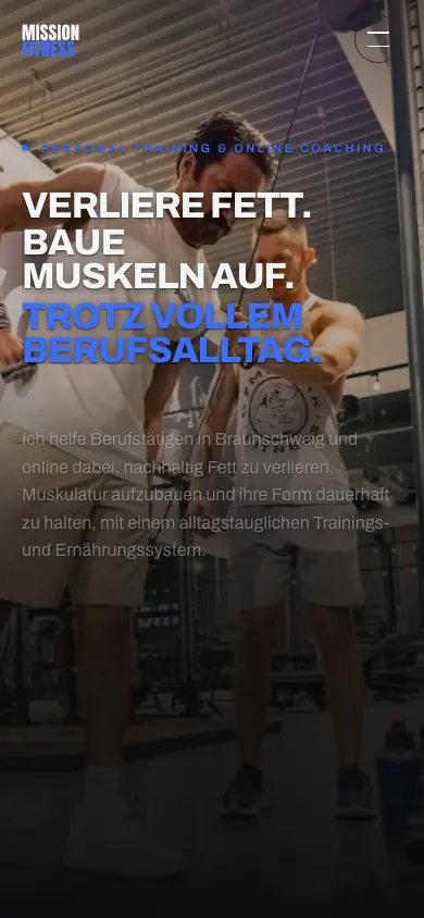 Die Website von Michael Krause auf dem Handy